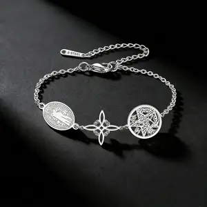 Benedict Witch Knot Pentagram Tetragrammaton Bracelet Stainless Steel Fashion Jewelry