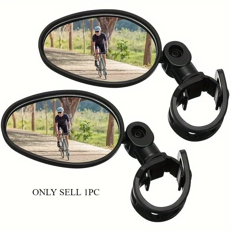 Bike Mirror 360 Degree Adjustable Rotatable Handlebar Mirror Wide Angle Bicycle Mirror Cycling Rear View Mirror Shockproof Acrylic Convex Mirror Safe Rearview Mirror For Mountain Road Bike Bike Accessory Bike Parts