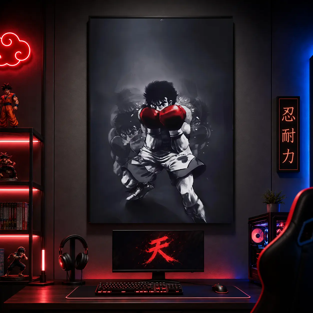 Movie Poster - Postora Hajime no Ippo Manga AnimeBoxing Fighter Japanese Retro Artwork Print, ArtisticHome Decor Items, Collectible Wall Decoration