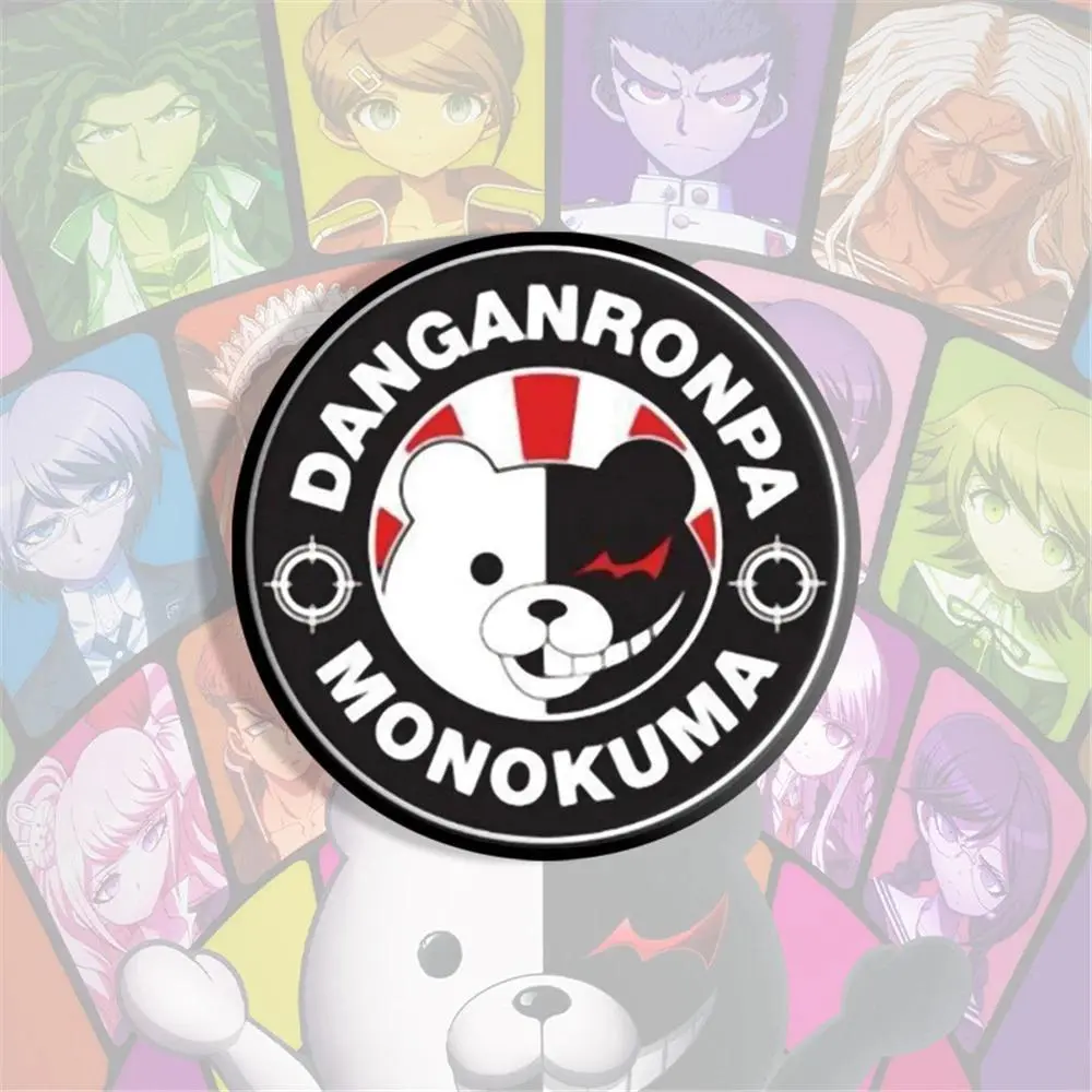 58mm Anime Danganronpa Makoto Naegi Kyoko Kirigiri Monokuma Cosplay COSTUME Badge Pin SPTE Tinplate Brooch Prop Xmas Gilf﻿