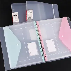 6 plastic envelope loose-leaf bags/1 three-hole binder optional. The 11-hole expandable binder is suitable for 2/3/4 ring file bags for schools, offices, homes and businesses
