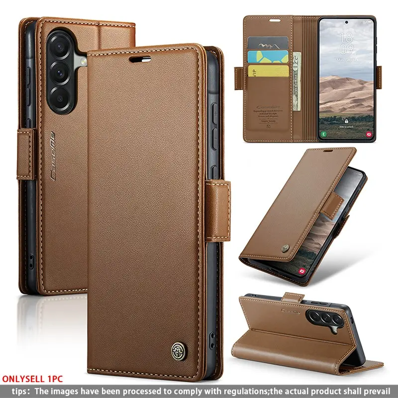 Unisex Leather Flip Case for Samsung Galaxy A57 A56 A55 A54 A37 A50s, Durable Protective Cover, Shockproof Phone Shell, Accessories