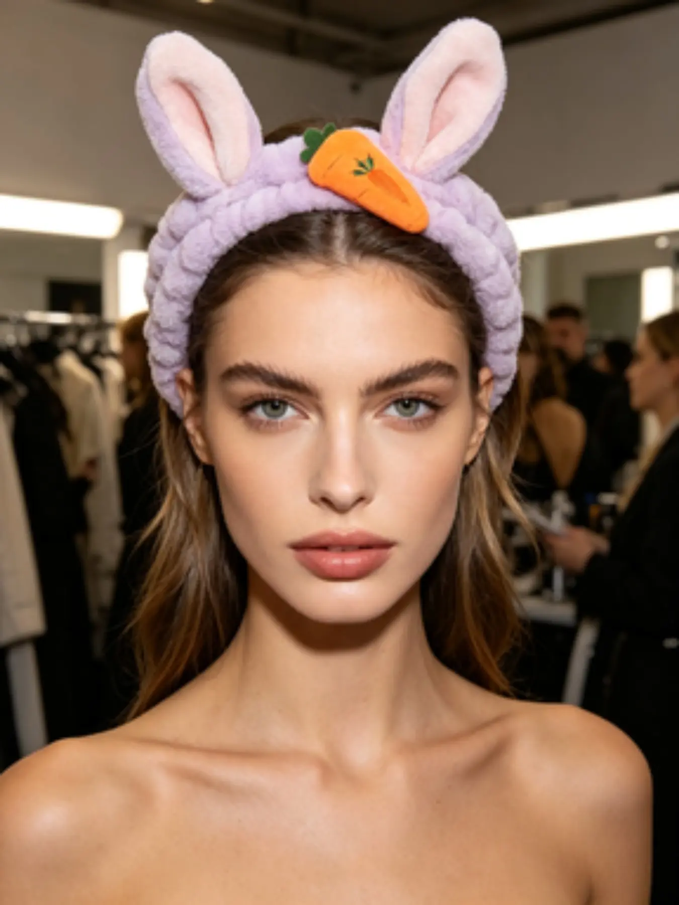 Cute Carrot Rabbit Ear Headband for Girls, American-Style Face-Washing and Makeup Hairband, Sports Headband for Influencers