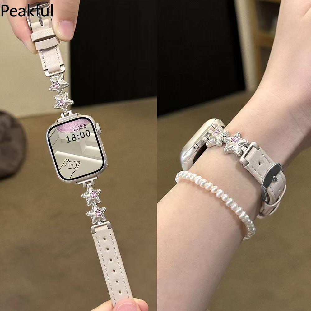 S11 Huaqiang North S10 strap max for Apple iwatch9876543 balloon star metal leather wristband