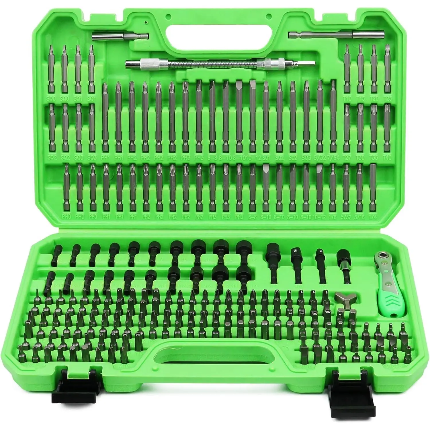 232-Piece Ultimate Screwdriver Bit Set, Cr-V Impact Driver Bit Set, Includes Security Bits, Nut Driver, Ratchet Wrench and Bits Holder
