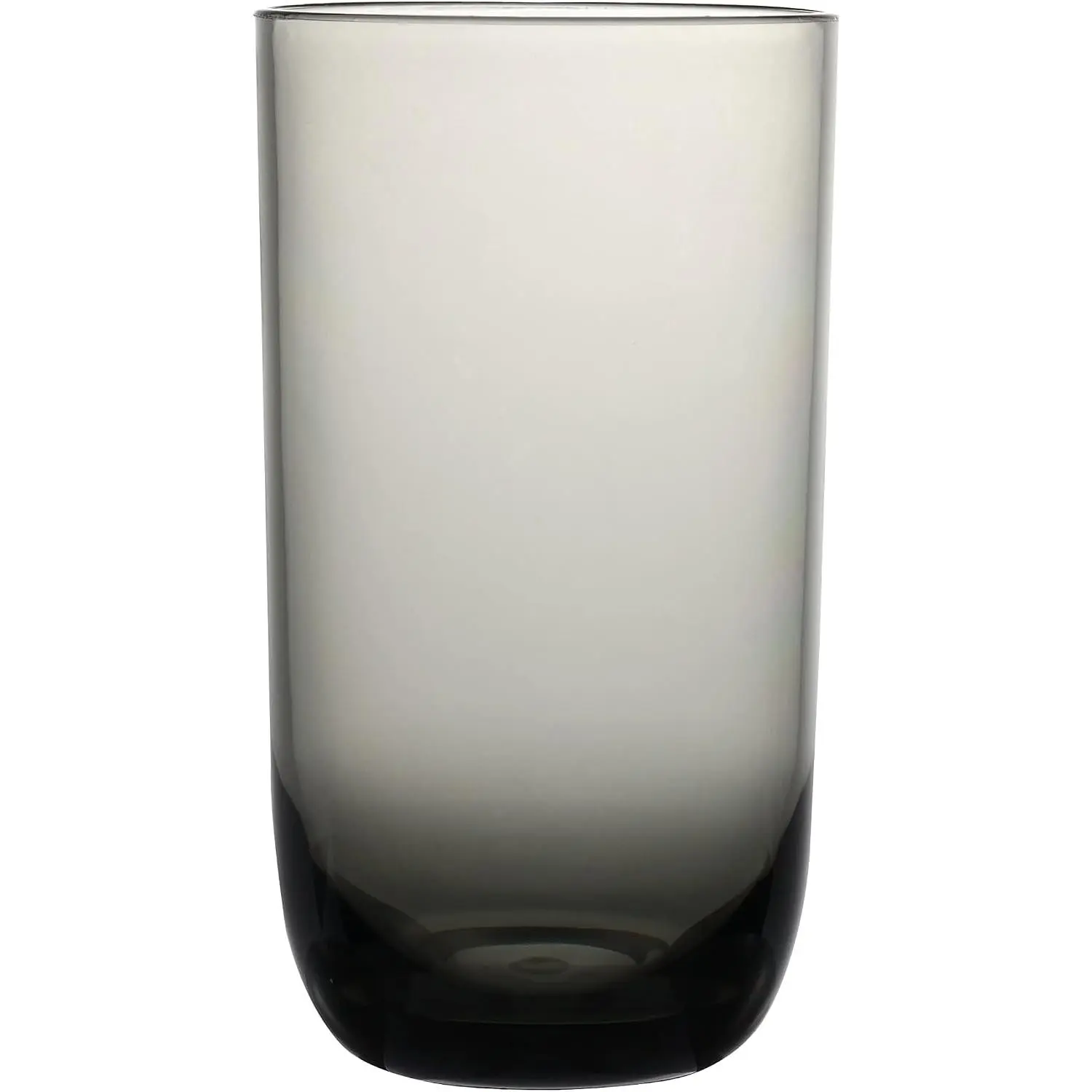 KLIFA WASCO 18.6 oz Set of 6 Acrylic Highball Drinking Glasses, BPA-Free Plastic Drinkware, Dishwasher Safe Gray-Black Cups