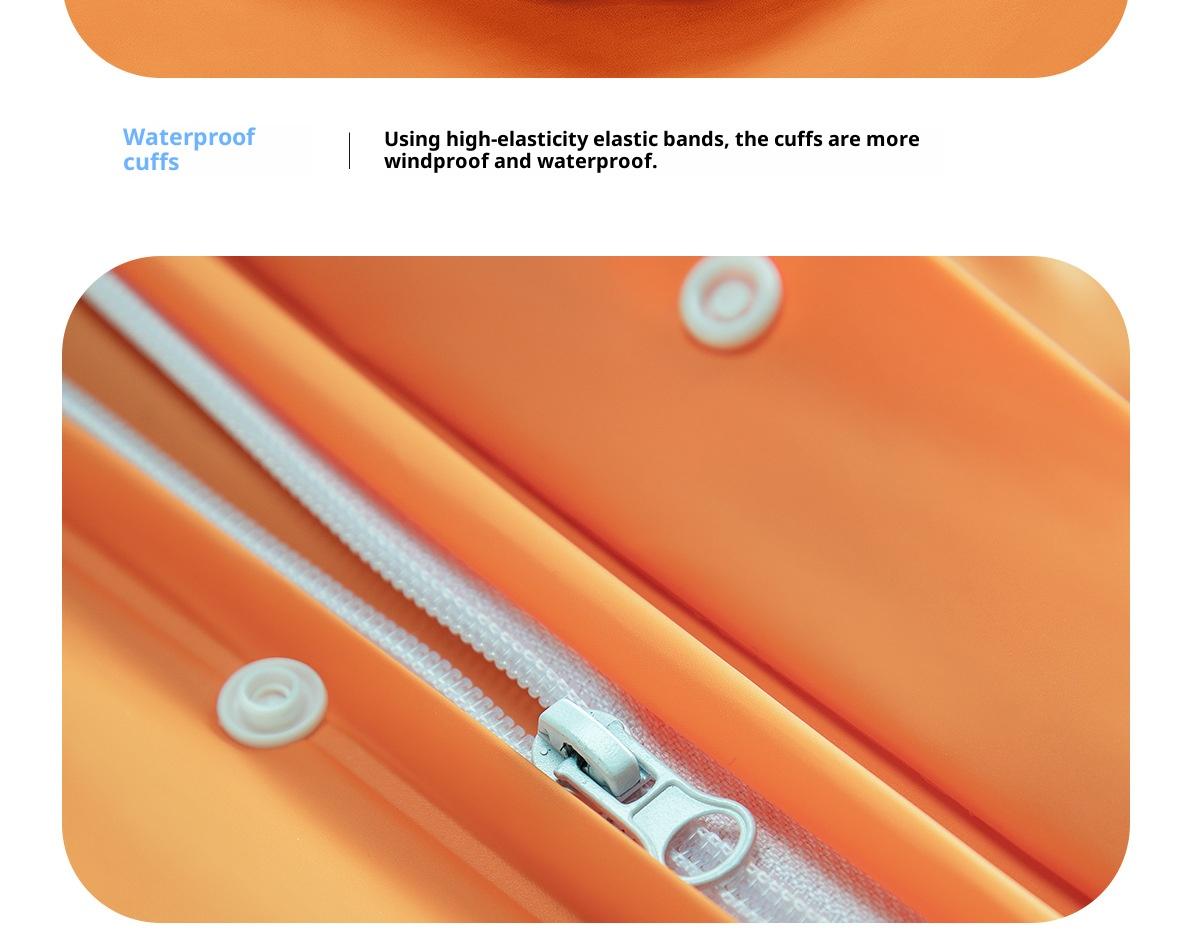 College style kindergarten with backpack, full body waterproof raincoat and raincoat