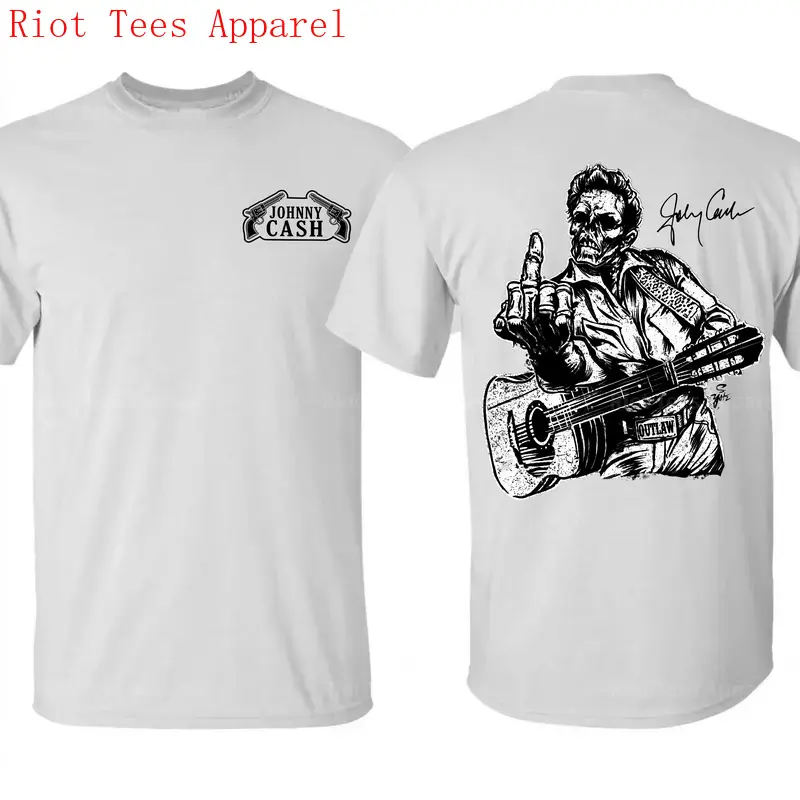 Men's Outlaw Country Music T-Shirt, Casual Vintage 90s Graphic Tee, Stretchy Short Sleeve Cotton Round Neck Top, Made in USA, Tops, Sleeves