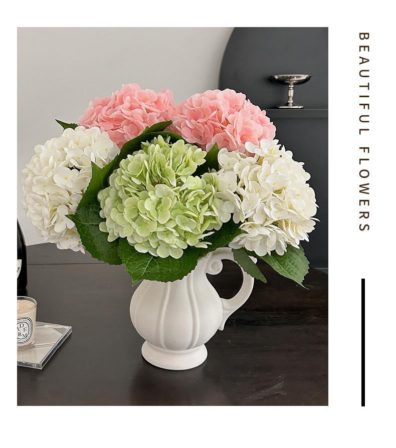 3D Moist Feeling Big Hydrangea Artificial Flower 176 Pieces Hotel Decorative Floral Wedding Decoration Fake Flower Film Hydrangea