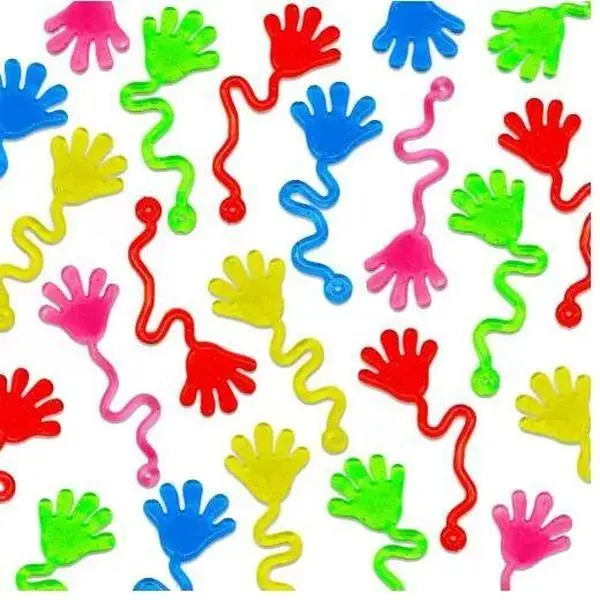 5-50 Pcs Unisex Kids Sticky Hands Interactive Toy - 0.2cm Thick Elastic Squishy Stress Relief Slap Palm Toy, 20pcs-Random Option, Reusable for Motor Skills Development, Party Favor & Novelty Gift Supplies, Versatile