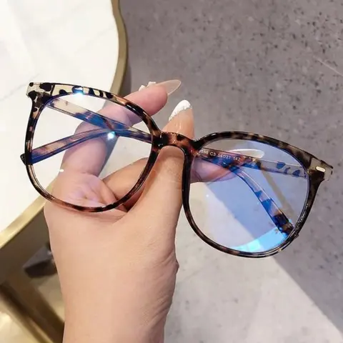 Trendy Leopard Pattern Frame Eyeglasses, Fashionable Blue Light Blocking Glasses for Women & Men, Eyeglasses for Work, To Match Daily Outfits, Perfect for Student Daily Use, Eyeglasses Frames