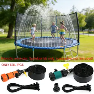 Outdoor Trampoline Sprinkler, Patio Cooling Mist Spray, Garden Greenhouse Watering, Backyard Sprinkler, Water Sprinklers, Water Sprayer, Garden Supplies, Suitable for Home Gardens, Farms, Parks