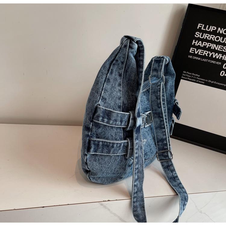 New Fashion Large Capacity Denim Crossbody Shoulder Bag for Women Casual Storage Bag Textured Casual and Versatile Coach Bag