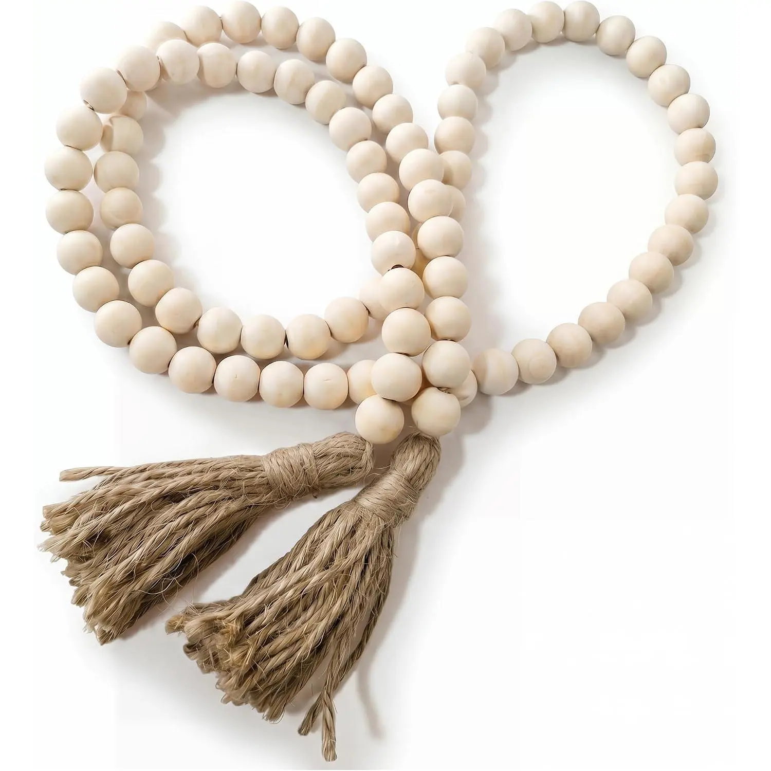 Beads Long Length Solid  Bead Boho Tassel Garland - Rustic Country Solid Beaded Boho Chic Decor for Wall, Above Cabinet & Table