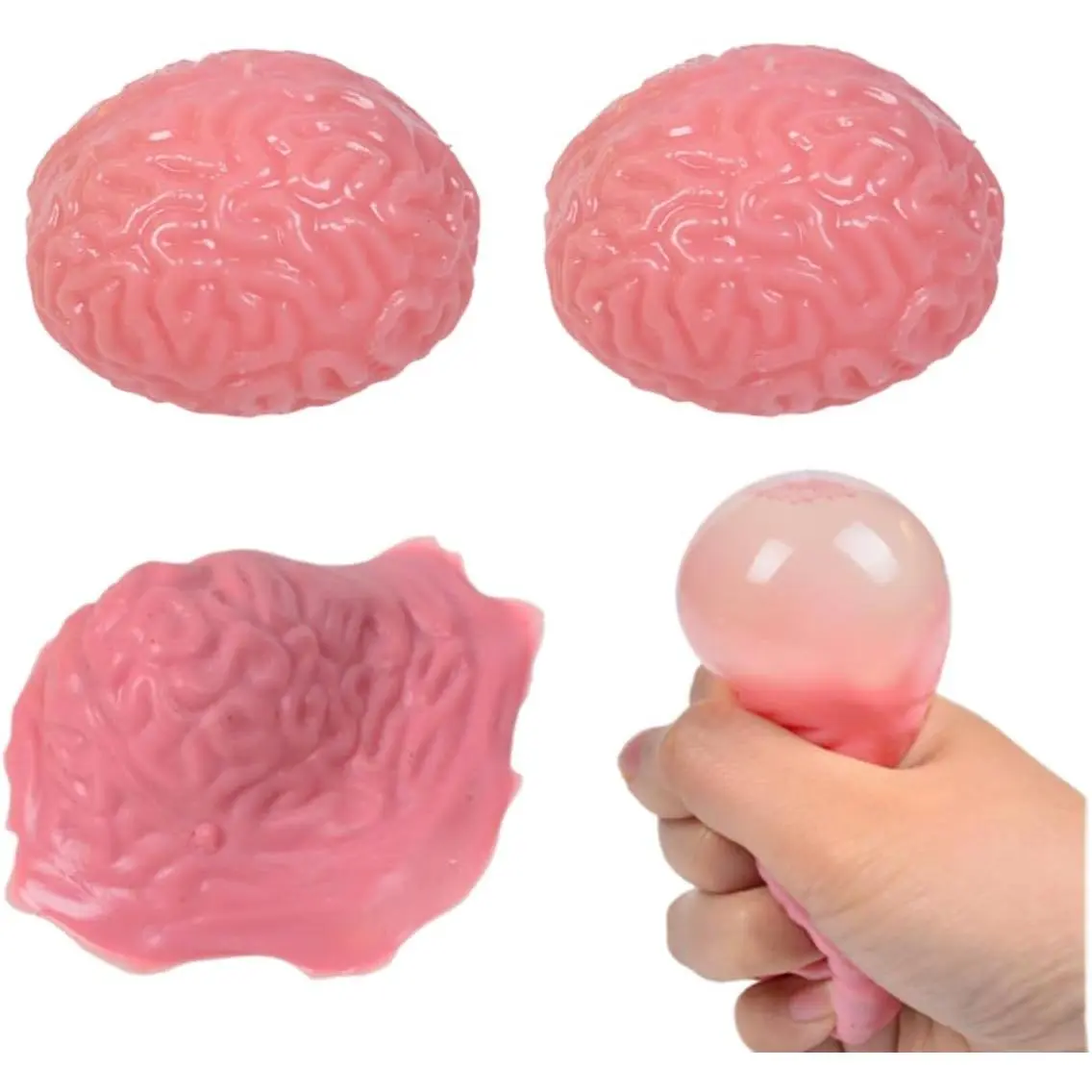 1Pcs Nitrosamine-Free Squishy Brain Fidget Splat Ball - Safe Material Unisex Stress-Relieving Sensory Toy for 12+ Years, Halloween Decoration Prop, Science & TV & Movies Themed Tool (Occupations-Inspired)