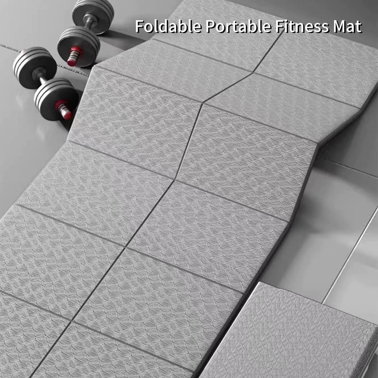 Foldable Lightweight Yoga Mat, Portable Non-Slip Soundproof Home Fitness Pad, Student Dorm Single Dance Exercise Mat, Exercise Mat Tiles