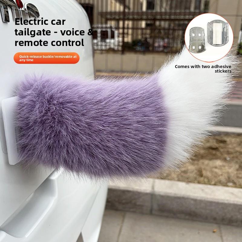 Electric Car Tailgate - Voice & Remote Control, Adhesive & Clip Included, Lightweight & Removable, Fun Eye-Catching Decor for Car Lovers