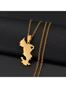 1pc Mayotte Map Pendant Necklaces for Women France Jewelry