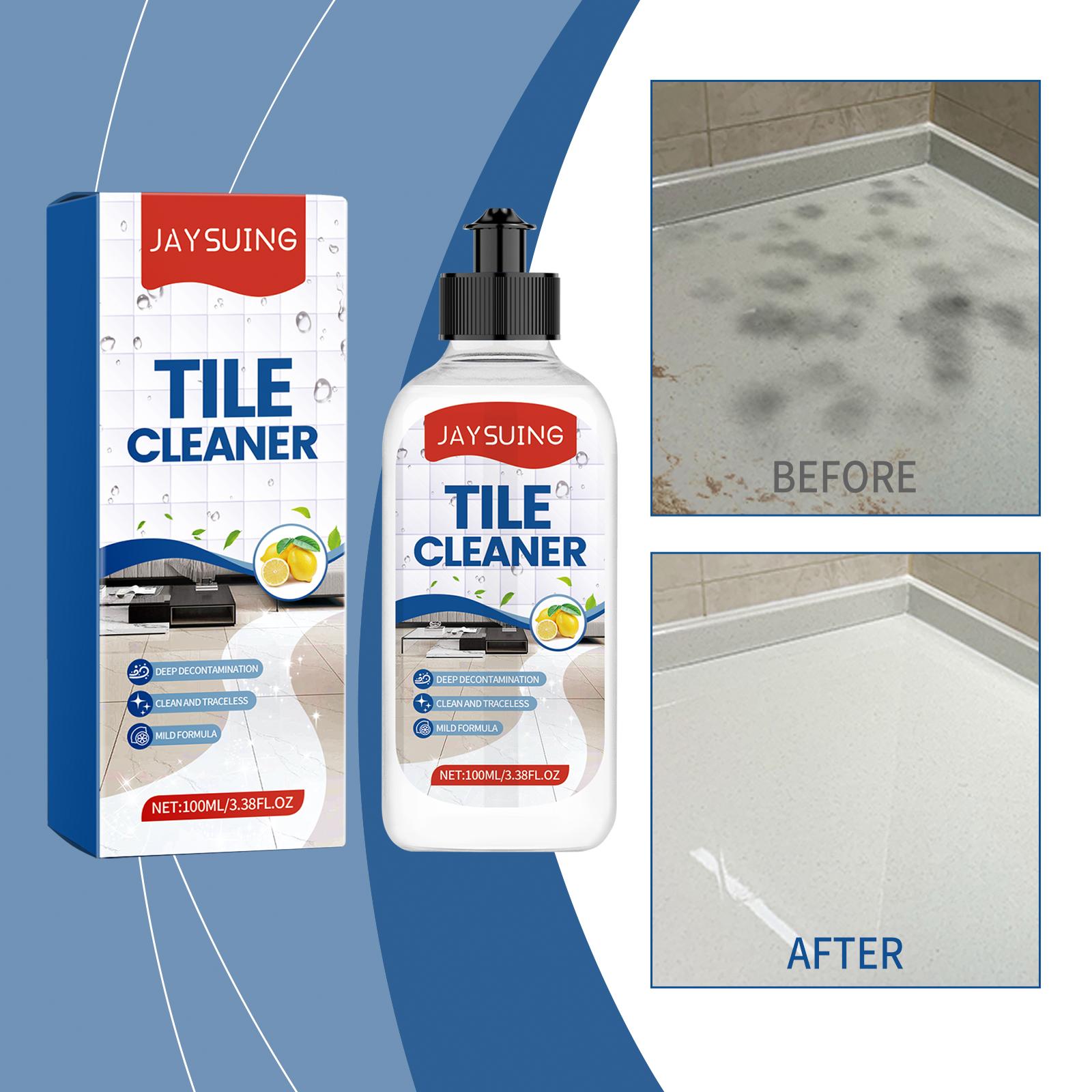 Jaysuing Tile Cleaning Liquid, Home Kitchen And Bedroom Tile Decontamination Brightening Cleaning And Polishing Cleaning Liquid