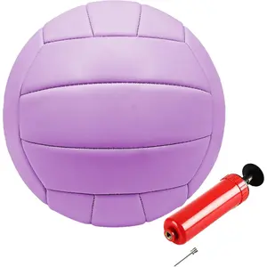 Volleyball Official Size Thicker PVC Pure Color with Pump Waterproof Anti-Explosion Design Training Practice Indoor Outdoor Beach Pool Play