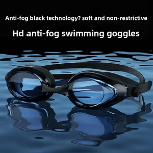 Various styles of swimming goggles available with prescription lenses, with swim cap and earplugs, high-definition diving goggles, professional swimming equipment