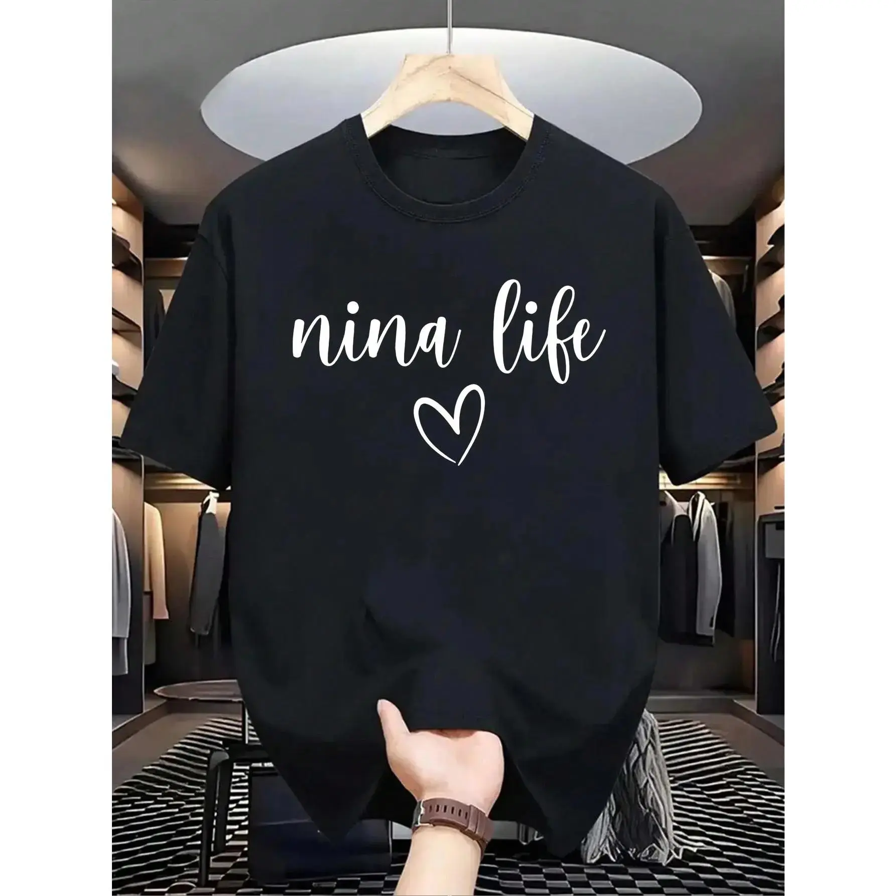 Women's Nina Life Madrina Spanish Godmother Proposal T-Shirt - Classic Round Neck, Relaxed Fit, Breathable Vintage Graphic Top, Casual Summer Outfit, Loose-Fitting, Machine Washable, Comfortable, Cotton, Crew Neck, Tee, Comfy, Everyday, Fabric, Shortsleev