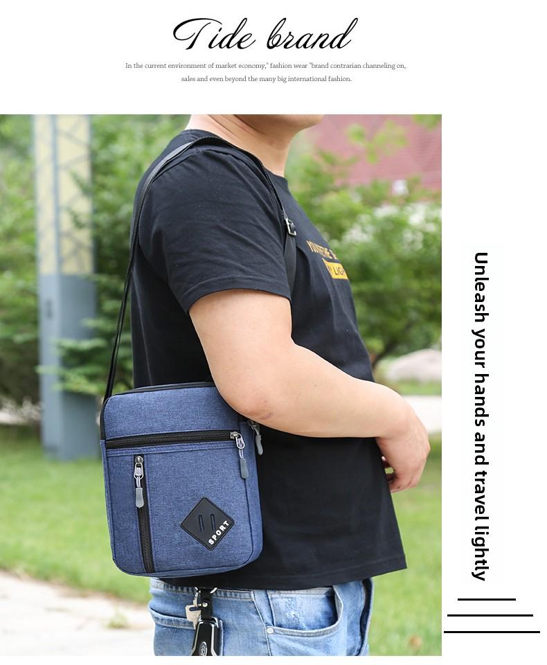 Casual Business Men Messenger Bag Version Simple Oxford Cloth Cross Body Shoulder Bag for Male Daily Use, Work, Travel Outdoors