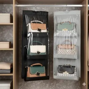 Transparent Hanging Dust-Proof Wardrobe Storage Bags, Spacious & Foldable Organizers with Ventilation for Closet Space Saving. Multi-Sizes Clear Dust Cover Hanging Solution