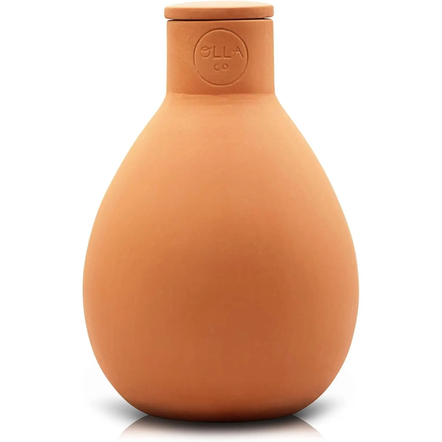 Classic Olla Watering Pot with Lid - Terracotta Self Watering Irrigation up to 2 ft in Diameter for Gardens, Raised Beds, and Pots - Vacation Friendly - Small