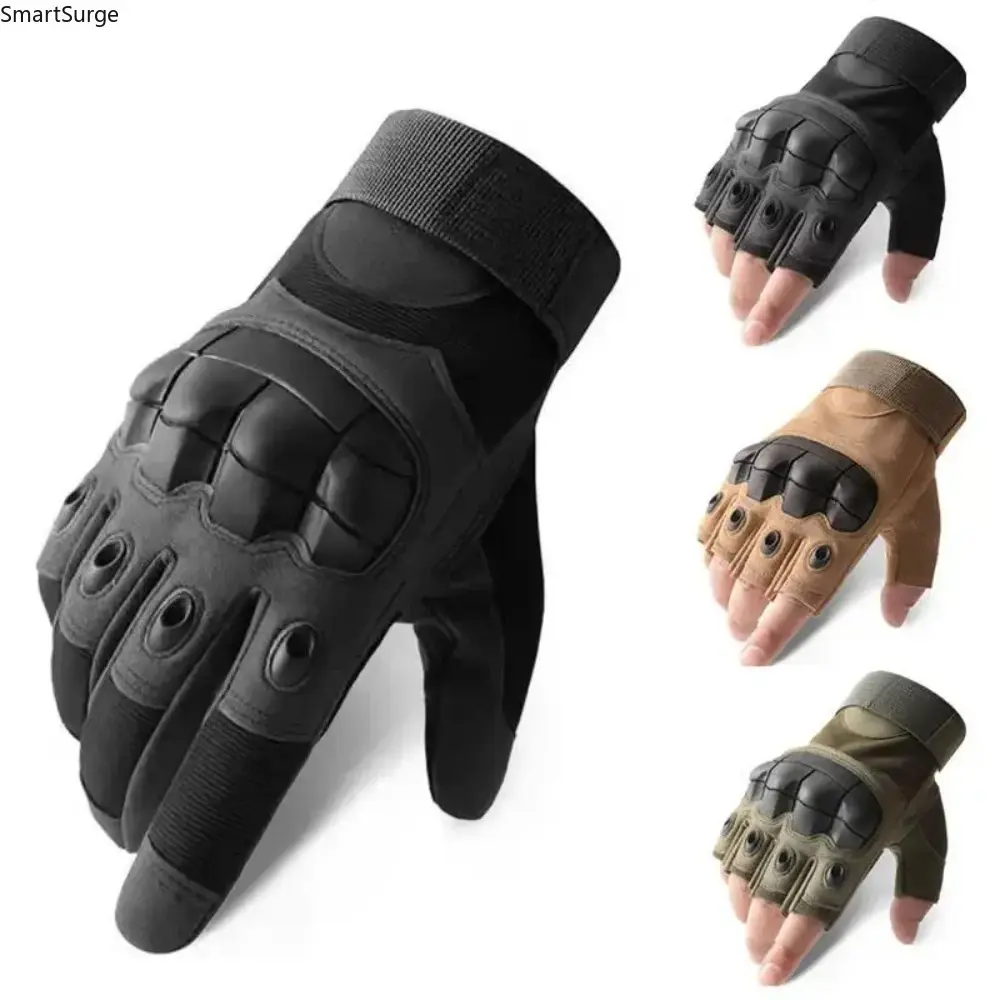 Unisex Youth Split-Finger Tactical Gloves, Shock Absorbing Soft Microfiber Leather Protective Gear, Breathable Durable Hand Accessory For Outdoor Hiking Hunting Training And Daily Gym Workout Activities