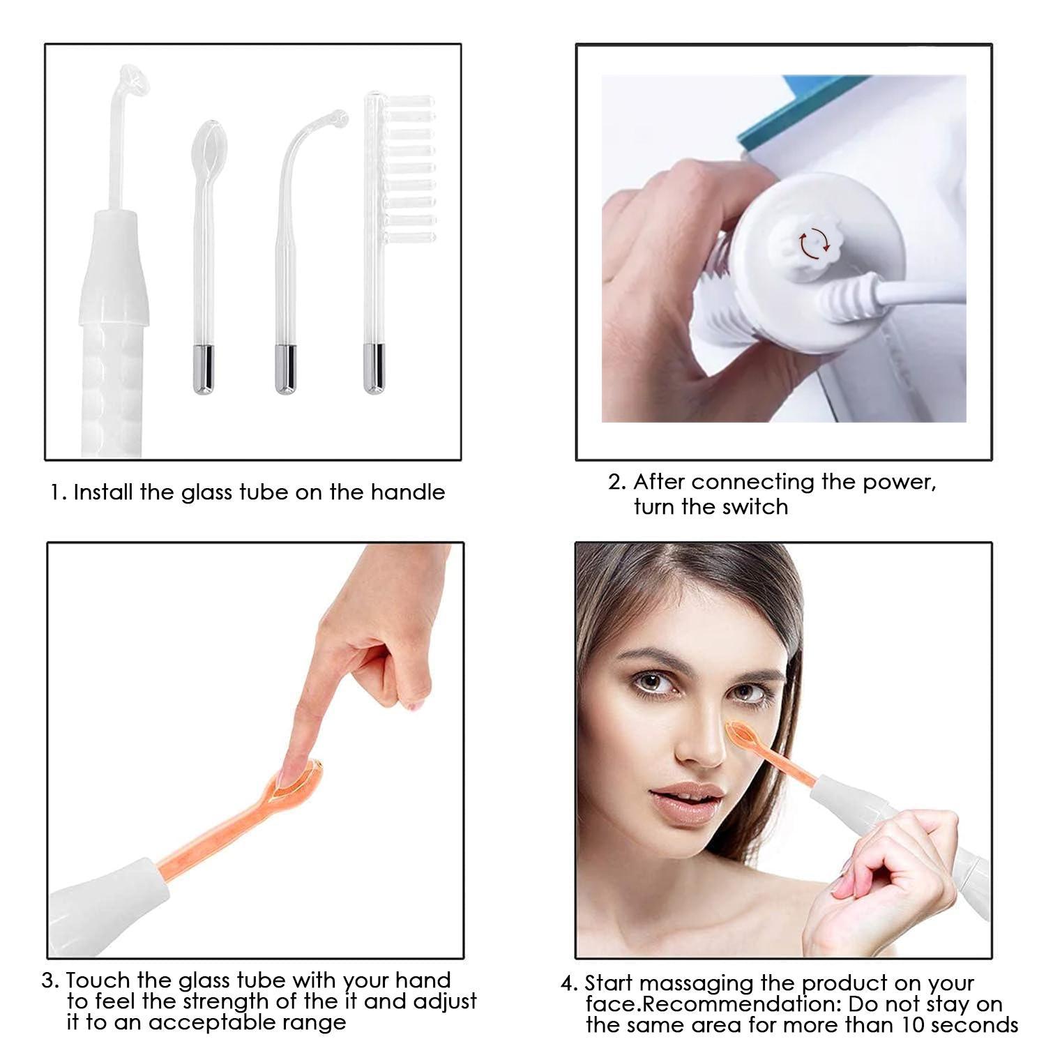 US Plug 4-in-1 Facial Beauty Device, Multi-Function Facial Care Tool, Facial, Head, Arm, Body Care for Various Treatments, US Plug, Home Handheld Facial Beauty Tool