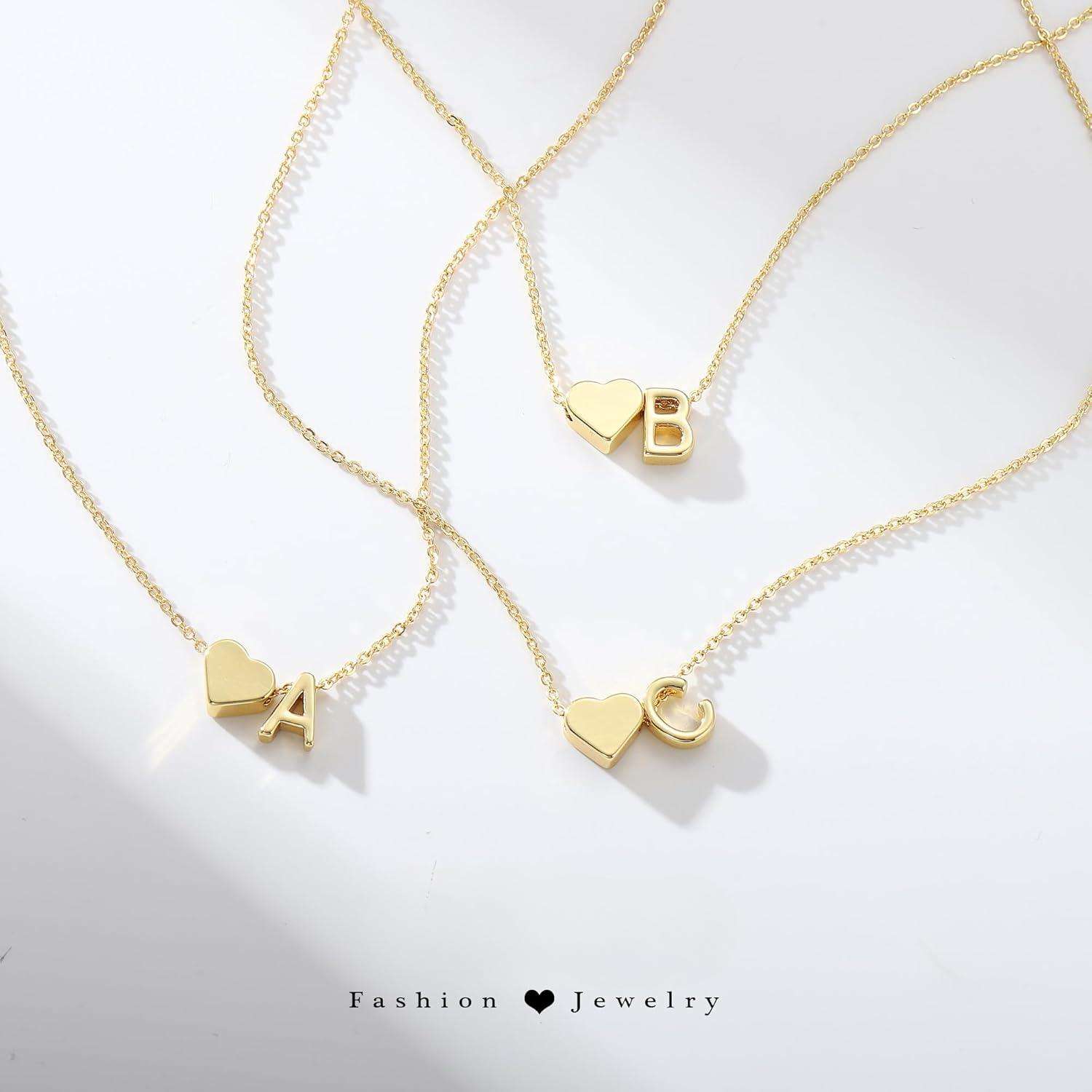 Christmas Gifts for Grandkids - Dainty 18K Gold Plated Tiny Heart Initial A-Z Letter Pendant Necklace Stocking Stuffers for Teen Girls Jewelry Christmas Gifts for Grandkids - Dainty 18K Gold Plated Tiny Heart Initial A-Z Letter Pendant Necklace Stocking Stuffers for Teen Girls Jewelry