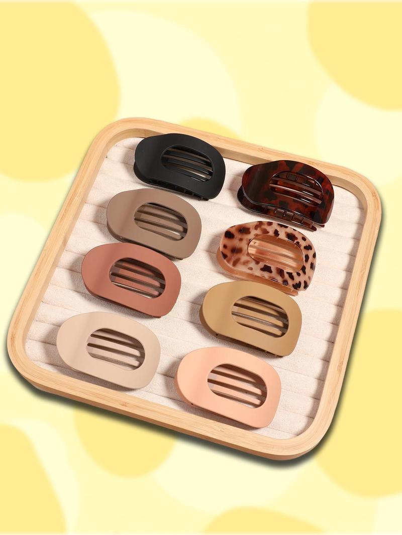 Fashionable Hair Claw Clips, Casual and Versatile Hair Accessories for Women, Minimalist Headwear Suitable for Thick Hair, Flat Claw Clips