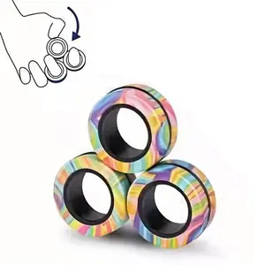 Stress Relief Ring Set, Magnetic Finger Rings, 3-Pack, Fun Fidget Toys, Perfect Birthday Gift, Wedding Party Accessory, Holiday Decor