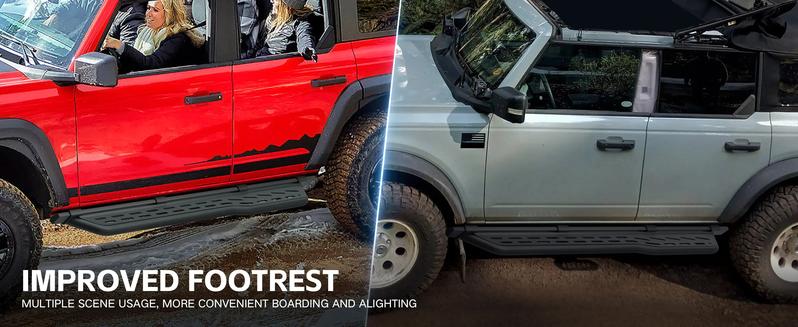 for Bronco Running Boards Compatible with Ford Bronco 4 Doors(21-26) with The Rock Rails-Not for Sport Model| EYOUHZ