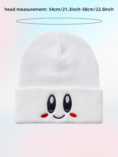 Cute Cartoon Embroidered Hat, Casual Soft Comfortable Knit Hat for Fall & Winter, Warm and Stylish Beanies for Men & Women, Knitted Winter Hat