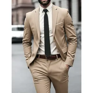 Casual Two-Piece Men's Wedding Suit Design Party Groomsman Business Suit Men's Formal Wear Slim Fit Two-Piece Suit Men's Swallowtail Linen Suit rowdy cowboy uniforms