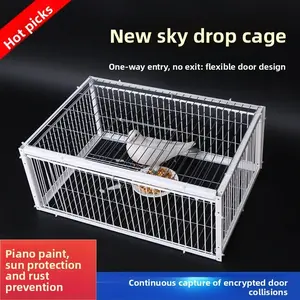 The outdoor household roof of the sky falling cage can only enter and exit the pigeon cage. The active network bumps into the door, and the carrier pigeon automatically enters the door. Pigeon artifact Iron Bird Cage