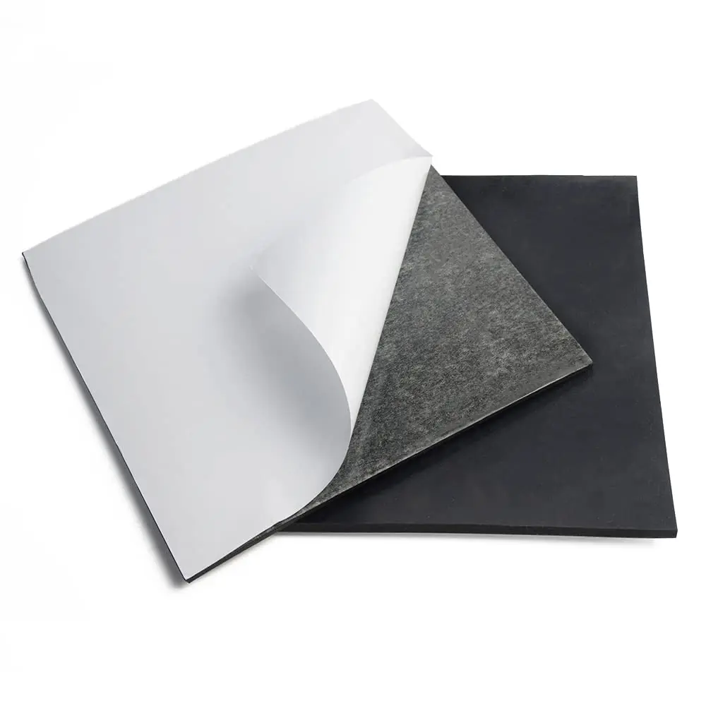 Adhesive Solid Rubber Sheets Padding 10" X 10" X 1/4 (.250)", DIY Rubber Strips Seals Pads, Anti Vibration Shock Absorbing, Non-Slip Flooring Cushioning