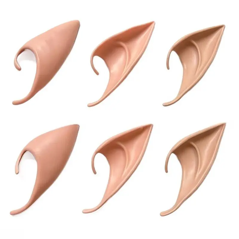 Soft Latex Elf Ears Cosplay Costume Props, Fairy Goblin Ear Decor for Halloween & Christmas Masquerade Party Styling