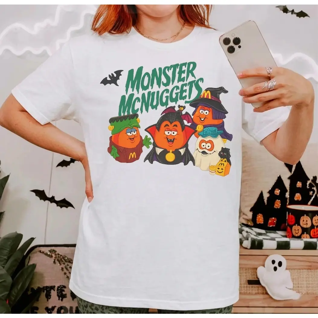 Vintage Halloween Nuggets tshirt, 90s Monster Nuggets Shirt, Retro Halloween Sweatshirt, Halloween Nugget Shirt, Summerween Tee