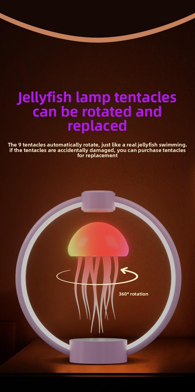 Magnetic Levitation Ornament Latest Edition Desktop Jellyfish Lamp with Touch Switch Stepless Dimming for Weddings and Client Gifts