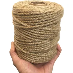 5mm Jute Twine, 328 Feet Braided Jute Rope, Heavy Duty and Thick Twine Rope for DIY Artwork, Bundling, Home Decor, Gardening Applications