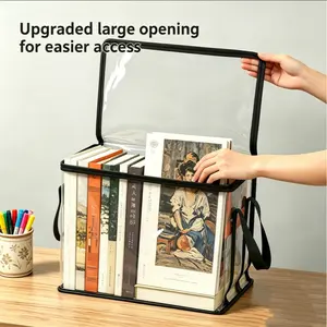 4PCS Large Clear Transparent Thick Plastic Storage Box with Hinged Lid, Heavy-Duty Durable High Capacity Organizer, Perfect for Home, Camping, Travel, Attic and Moving