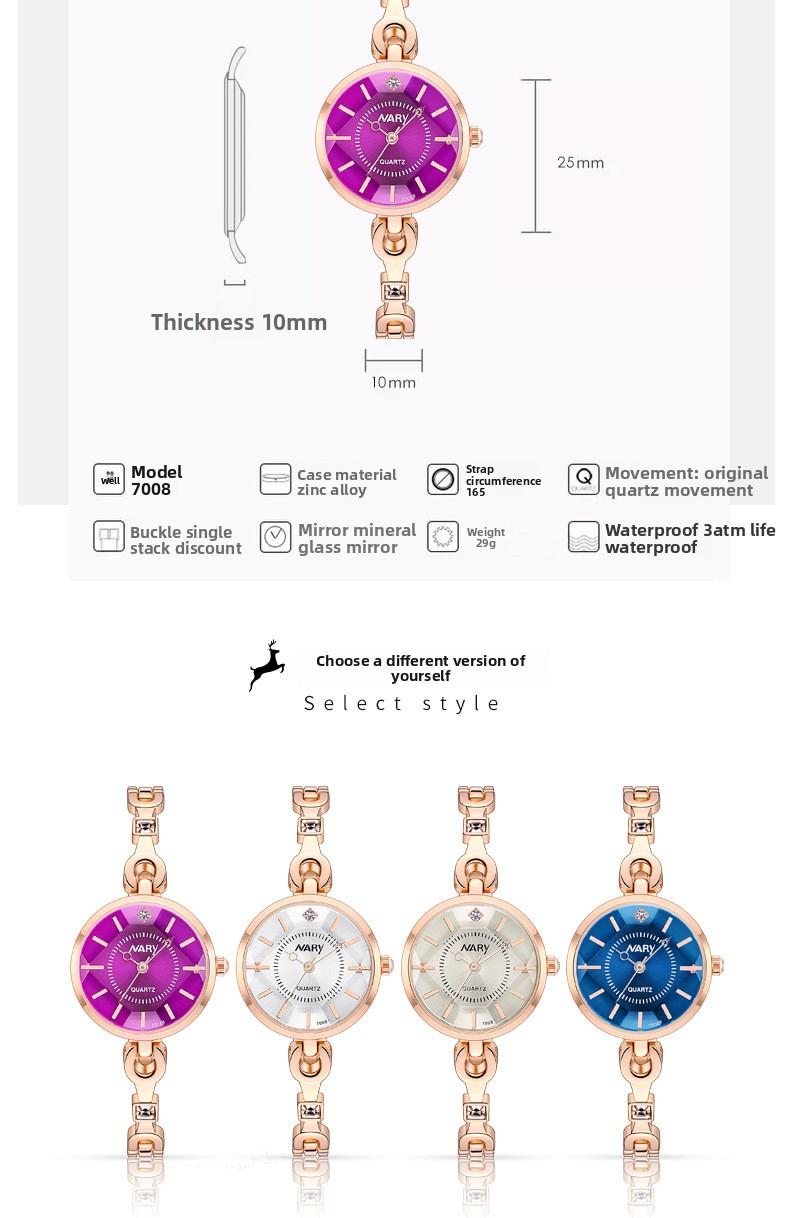 Women's Luxury Rose Gold Bangle Quartz Watch - Blue Dial with Crystal Accents, Jewelry Clasp, Water Resistant, Elegant Casual Wristwatch for Students, Perfect Gift for HerLadies'