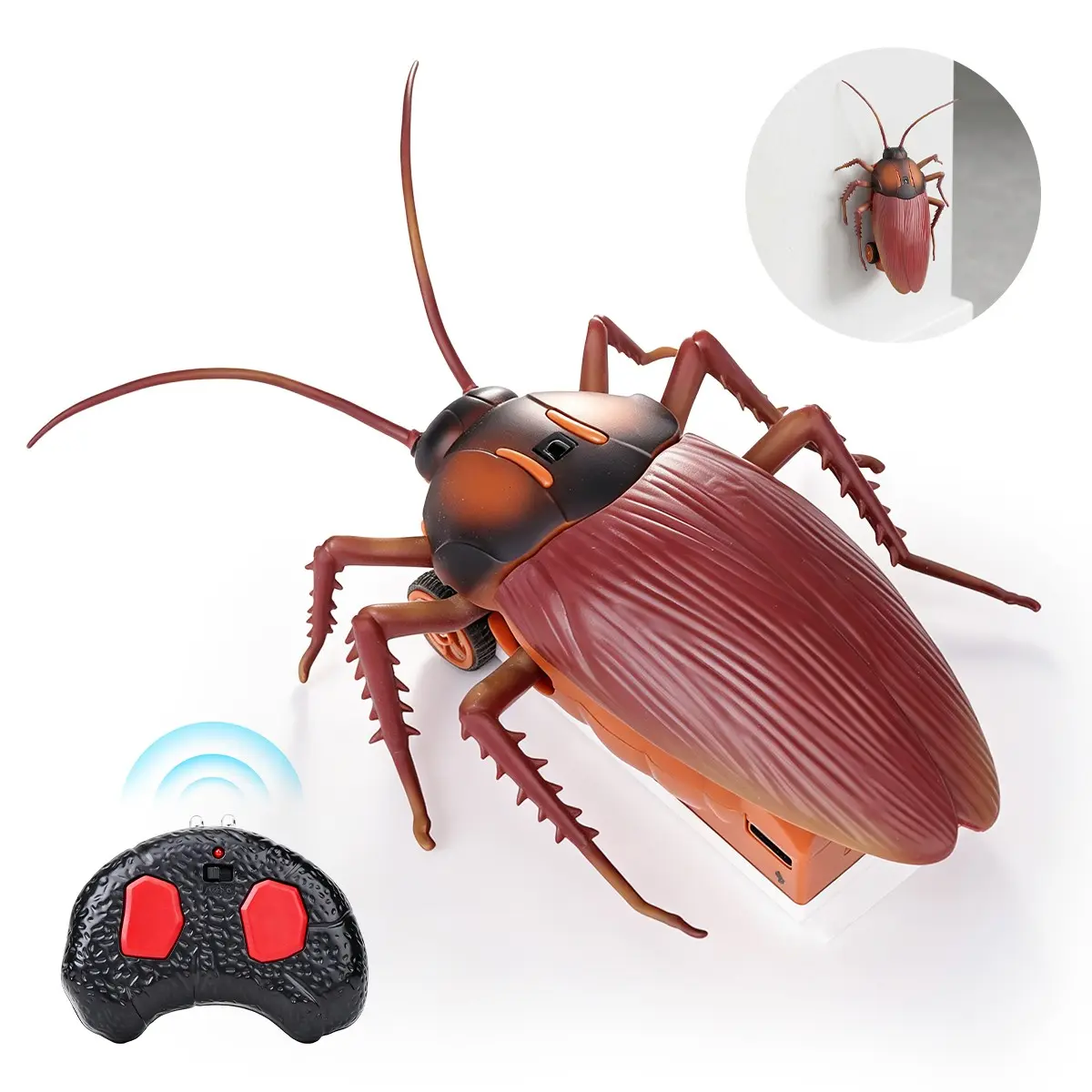 Simulation Remote Control Cockroach, Novel Horror Electronic Sensor Animal Toy Model, Creative Halloween April Fools Gift