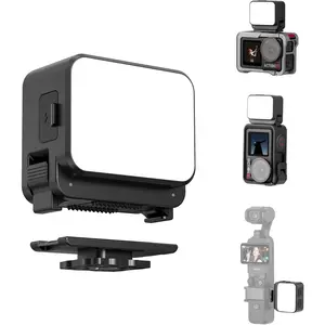 Mini Light for DJI Action Camera, Pocket 3 4 Fill Lighting Cold Hot Shoe LED Vlogging Light Attachment for DJI OSMO Pocket 3 4 Action 5 Pro 4 3, for GoPro Accessories