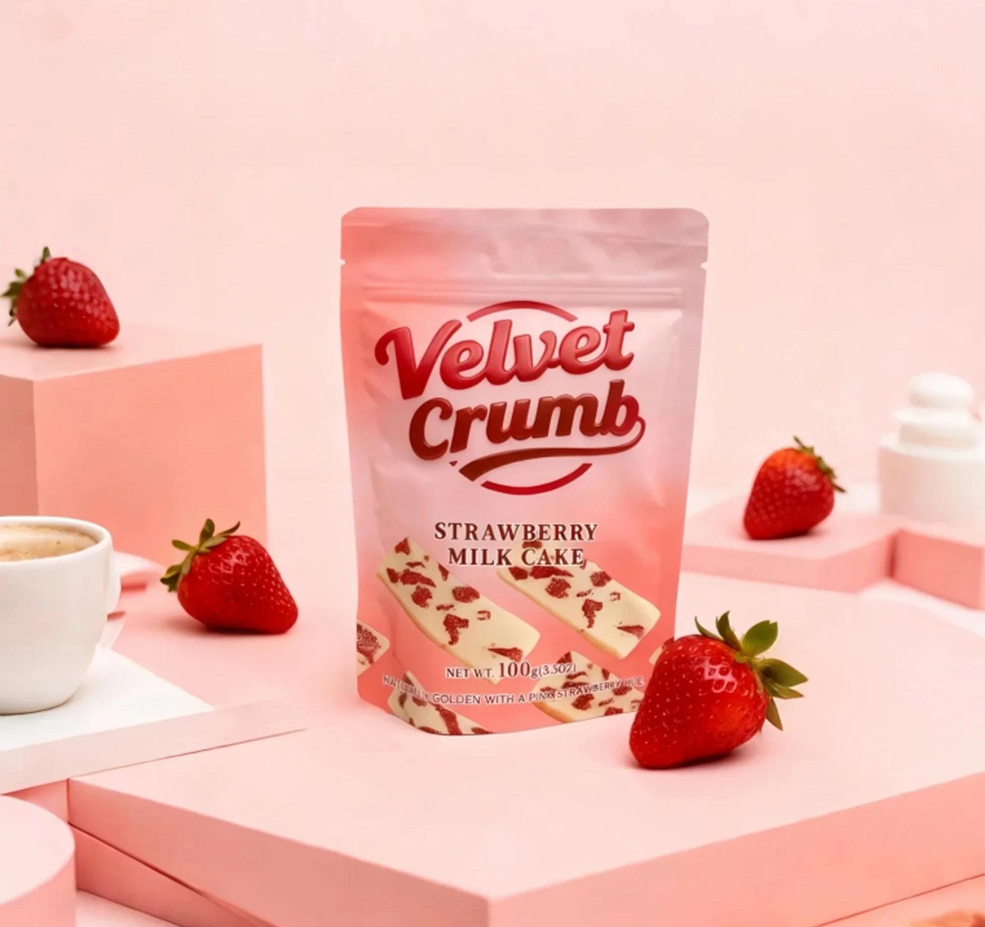 Strawberry Nougat Candy, Soft Milk Nougat with Real Strawberry Flavor, Chewy Gourmet Candy Snack, Individually Wrapped Sweets, Perfect Gift & Snack (3.53oz, 3 Pack)