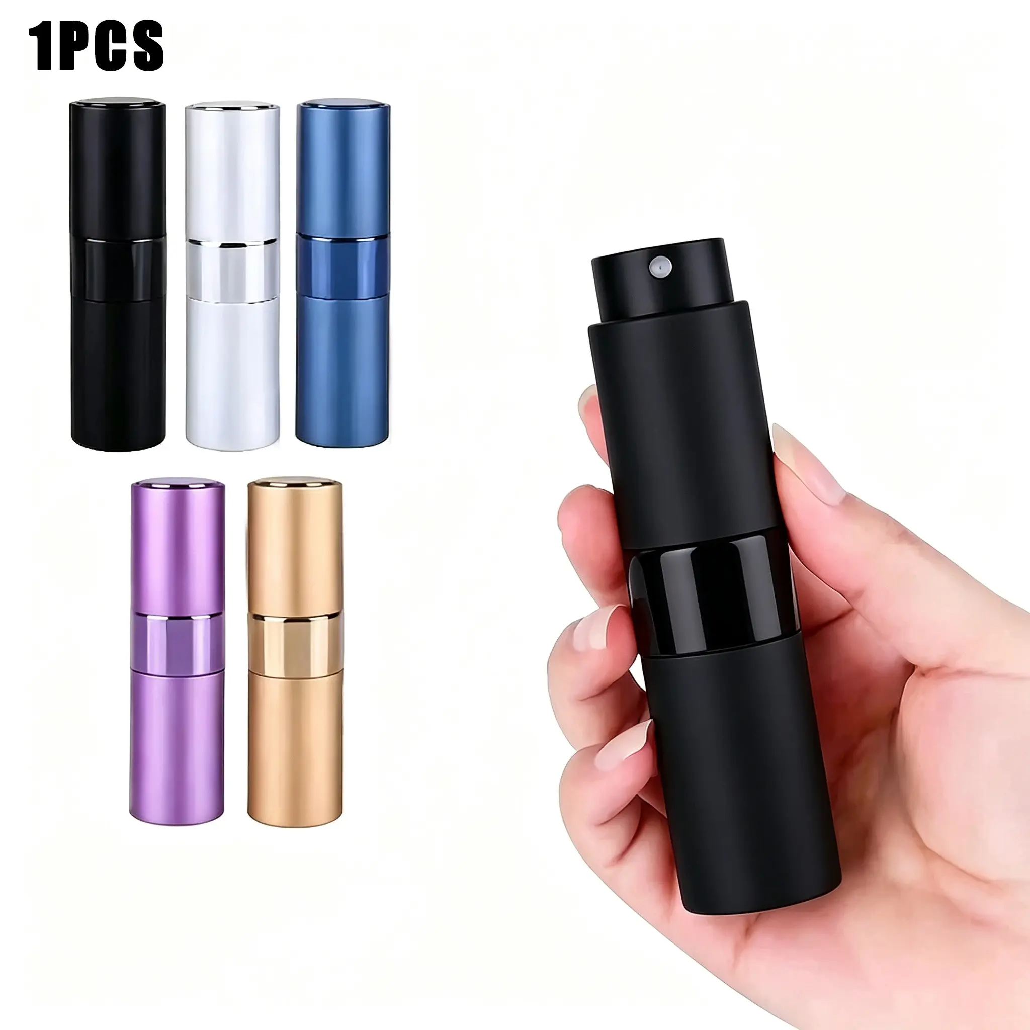 Portable High-End Rotatable Spray Perfume Bottle, 15ML Reusable Design with Pump Dispenser, Ideal for Travel & Daily Use