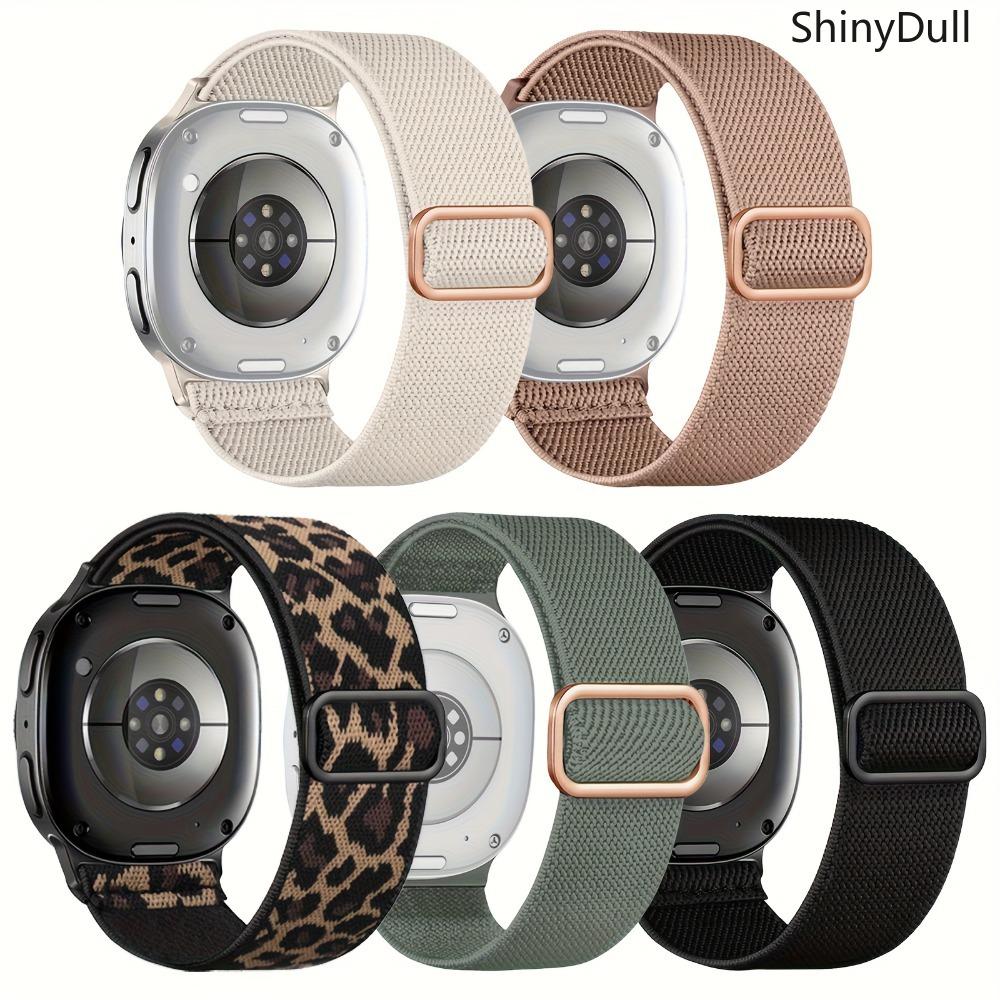 5-Pack Elastic Nylon Watch Bands for Samsung Galaxy Watch 8/8 Classic – Adjustable Solo Loop Strap (40/44/46mm)